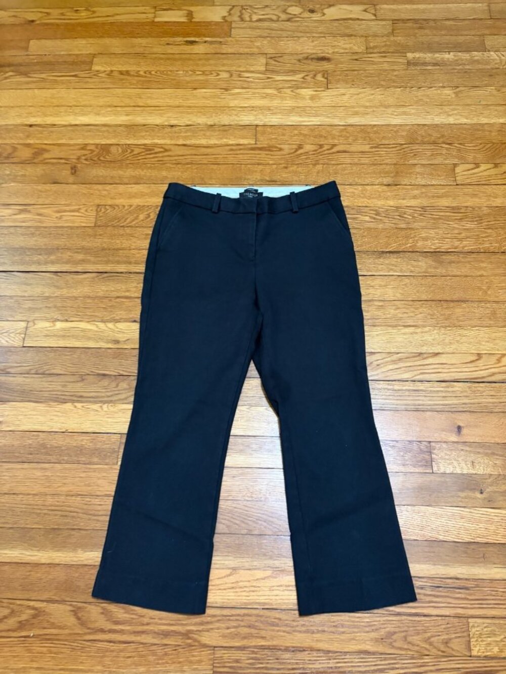 Talbots Womens Freeport Cropped Pants Size 8p 8 Petite Black Stretch Cotton
